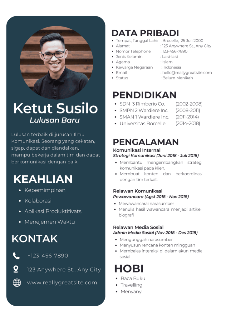 Download 13 Contoh CV Fresh Graduate Tanpa Pengalaman Kerja