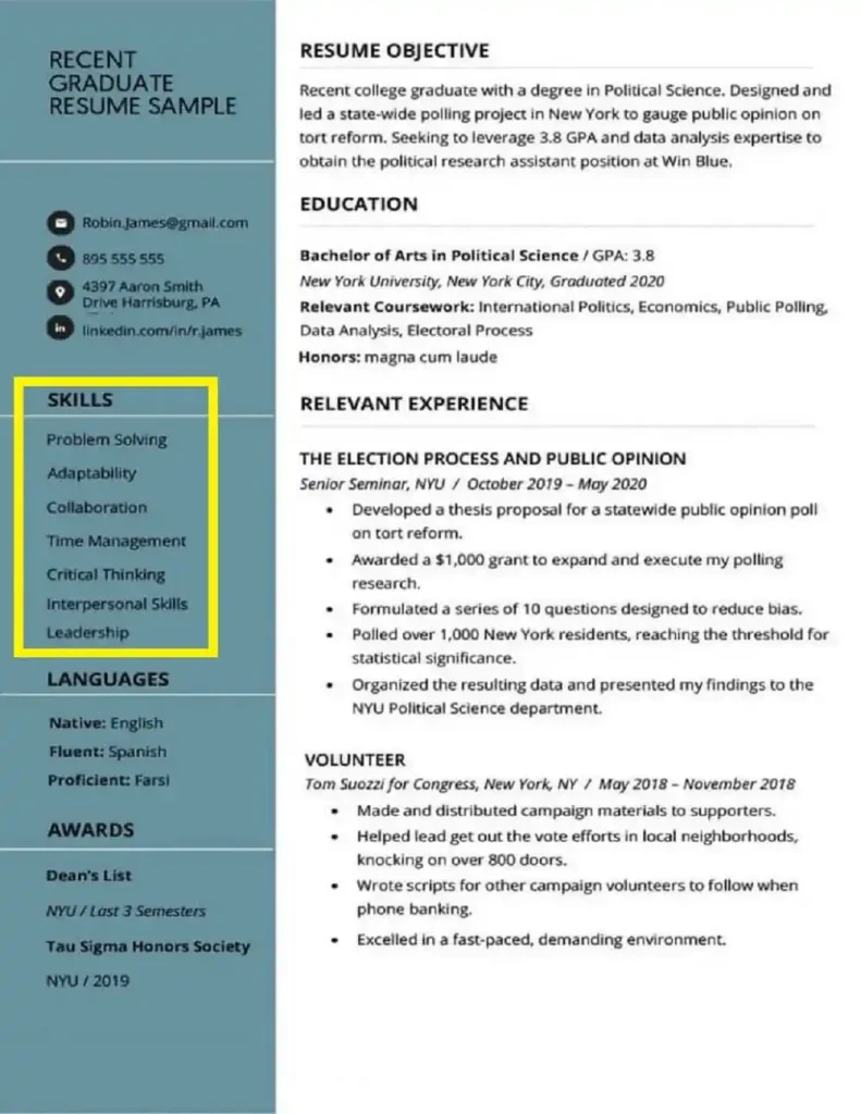 keahlian dalam CV