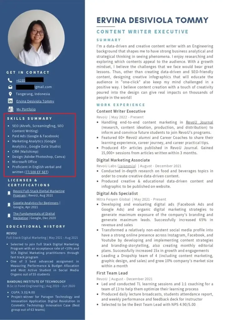 curriculum vitae