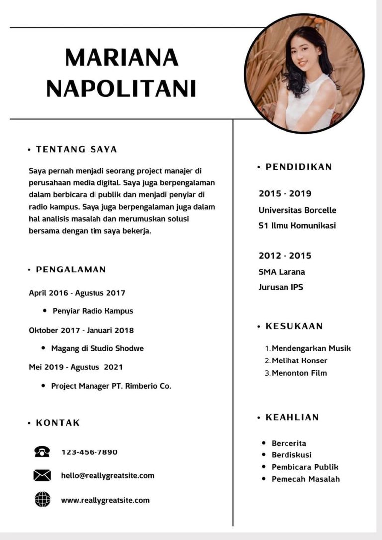 20 Contoh CV Menarik dan Download Templatenya di Sini