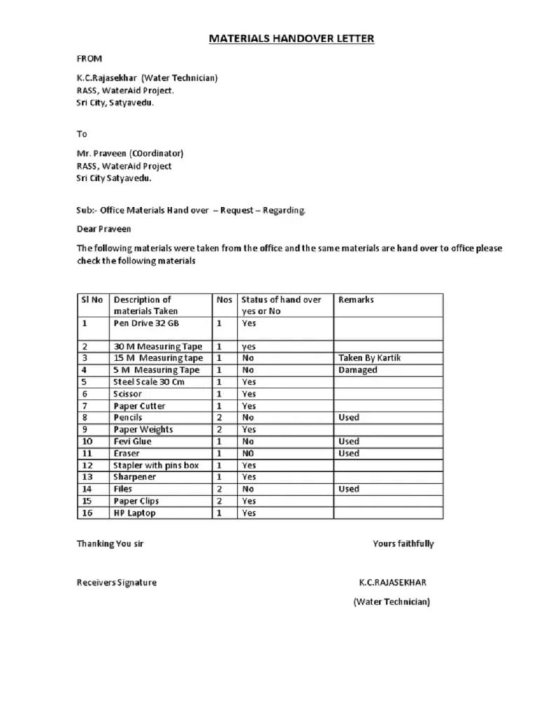 10 Contoh Handing Over Letter dan Cara Membuatnya