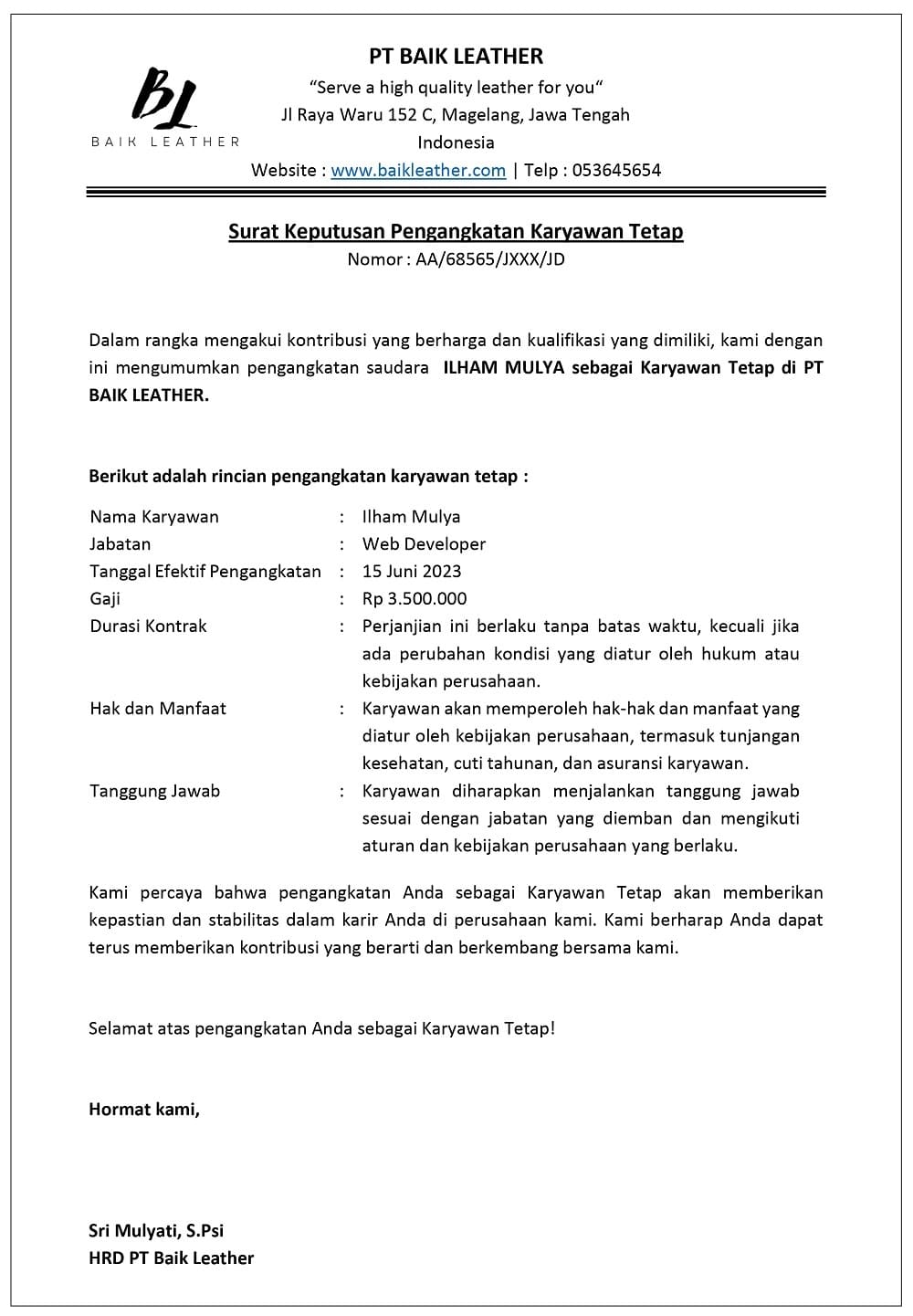 surat keputusan