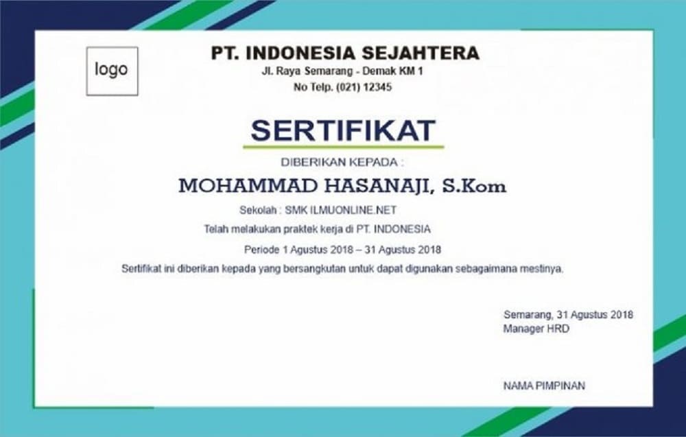 internship sertificate