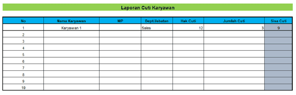 cuti karyawan