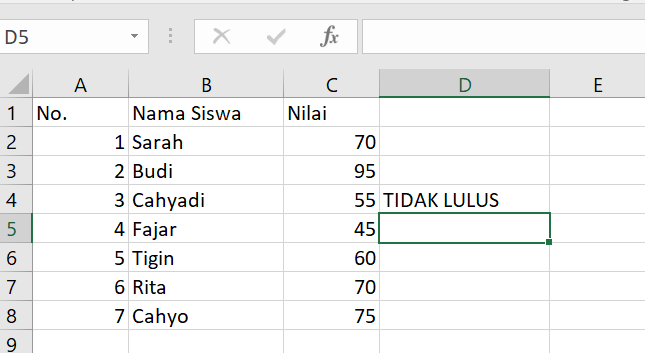 rumus if excel 7