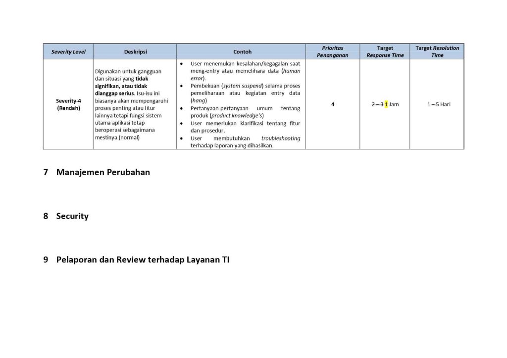 contoh service level agreement 5