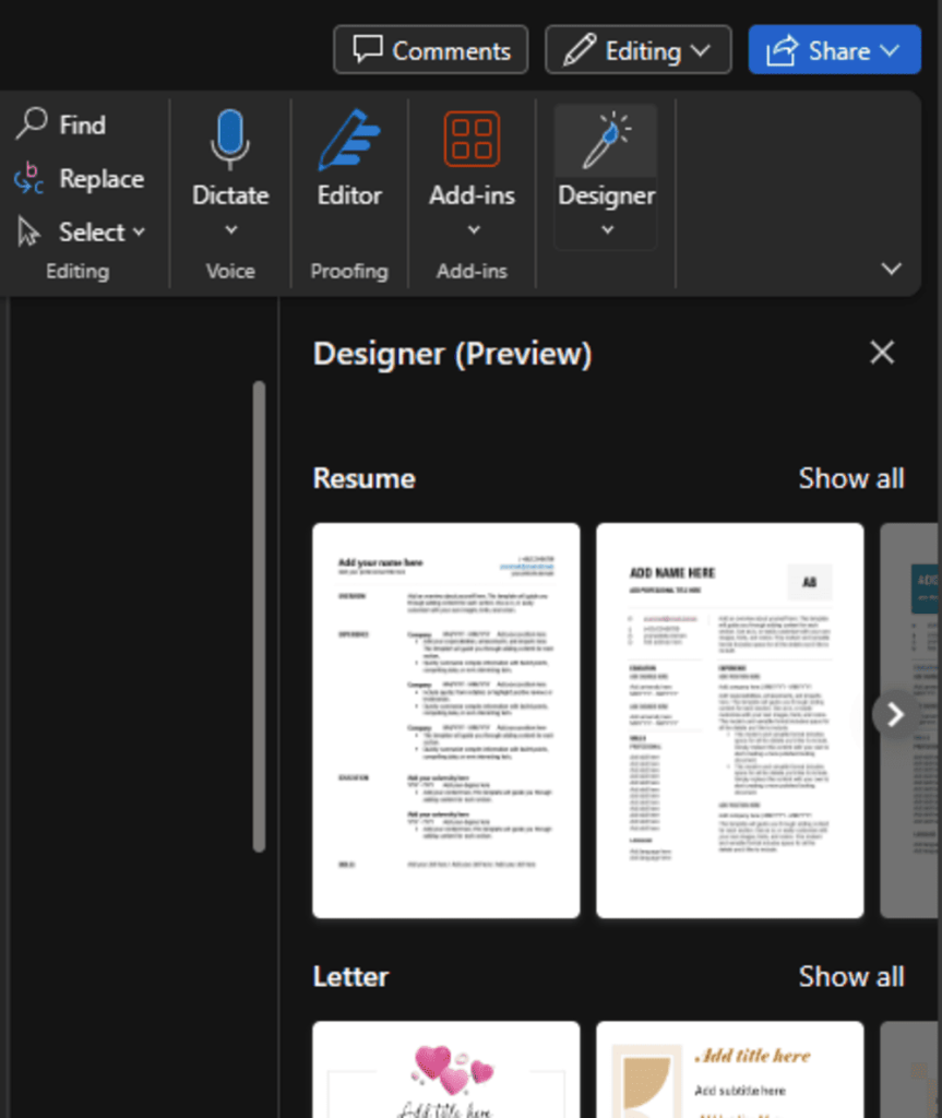 membuat CV di word
