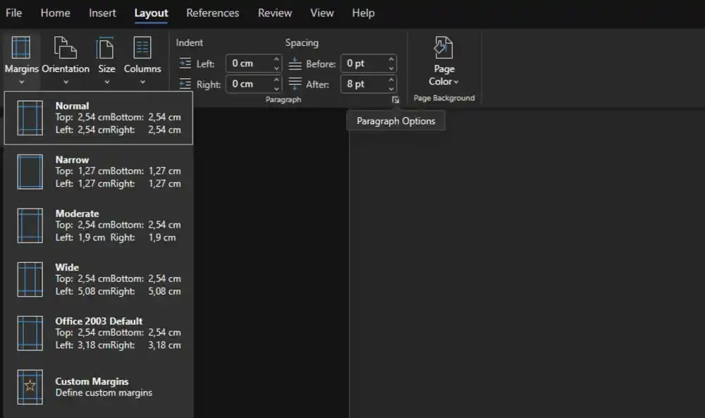 cara membuat CV di word