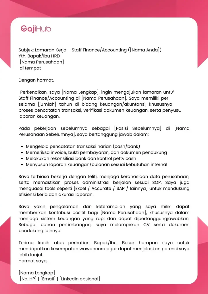 contoh cover letter