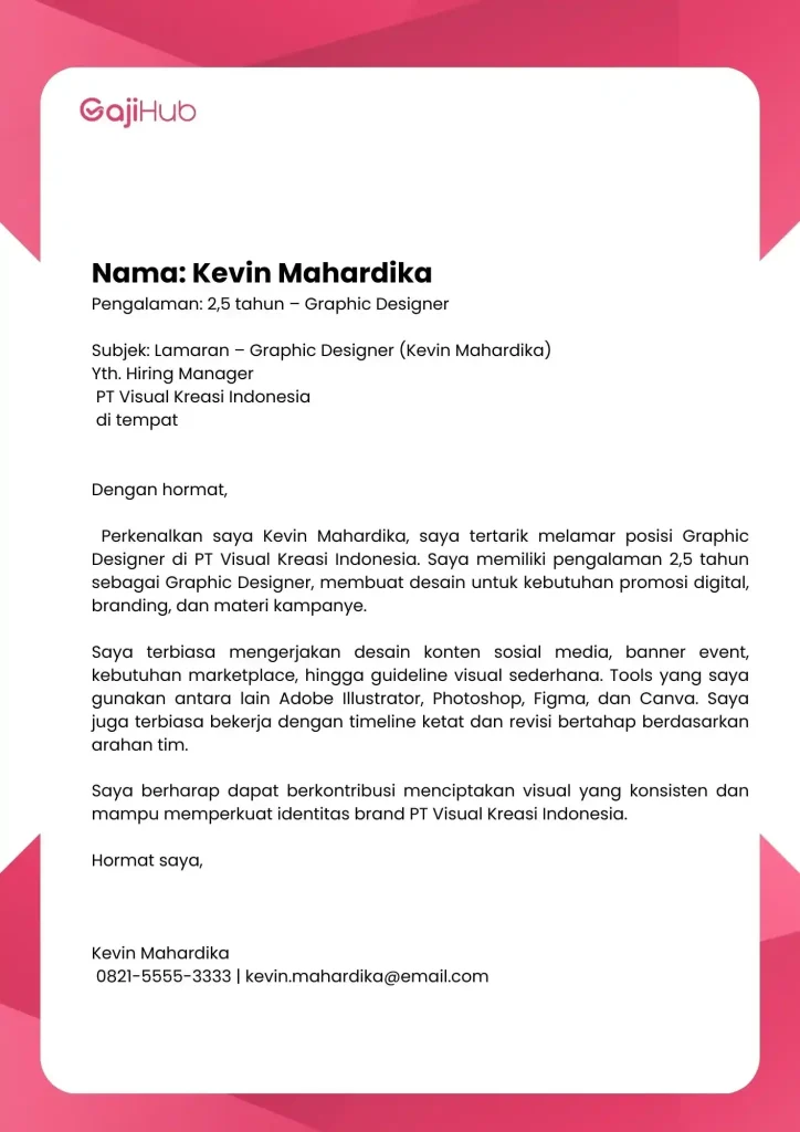 contoh cover letter