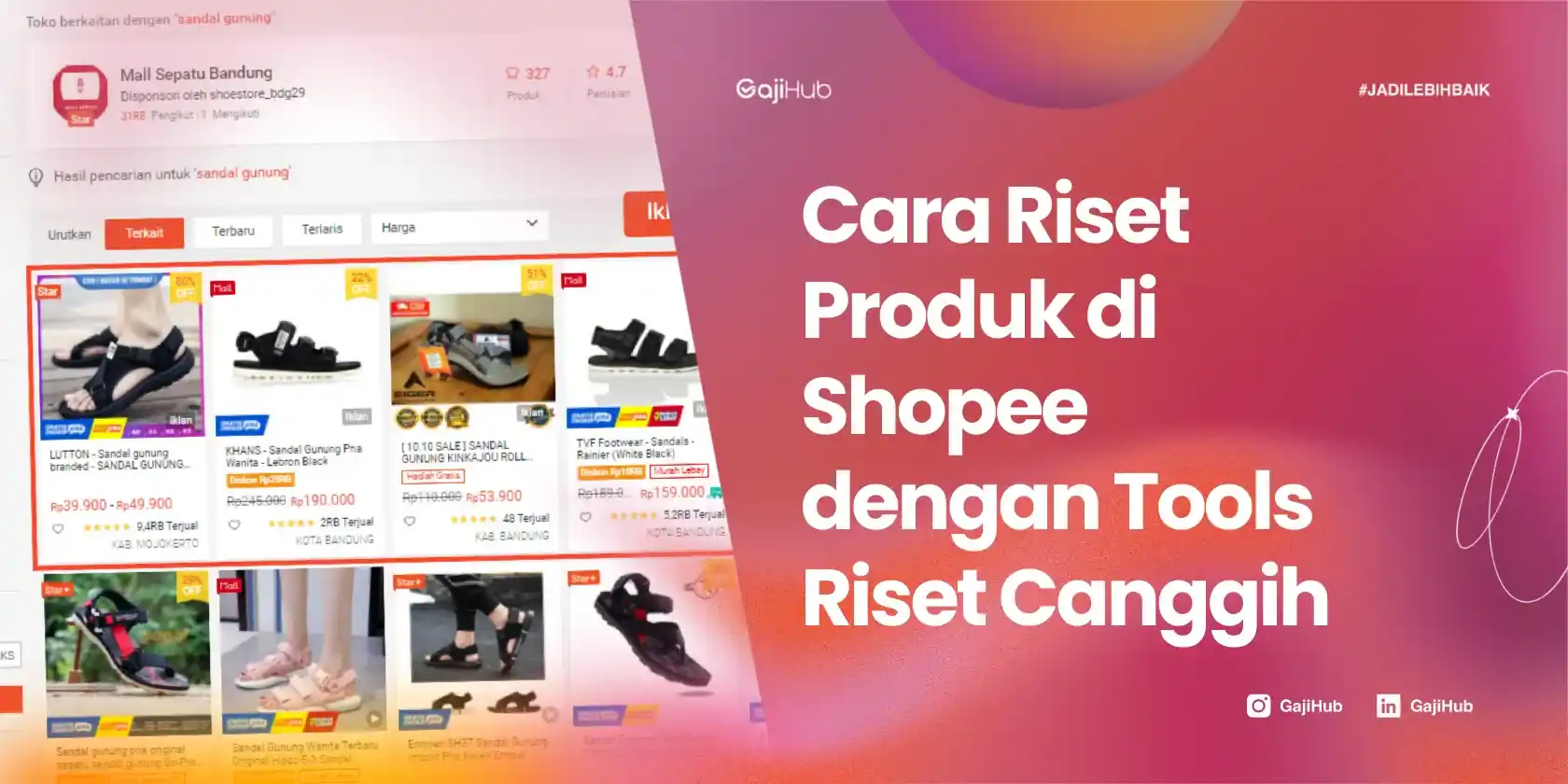 riset produk shopee