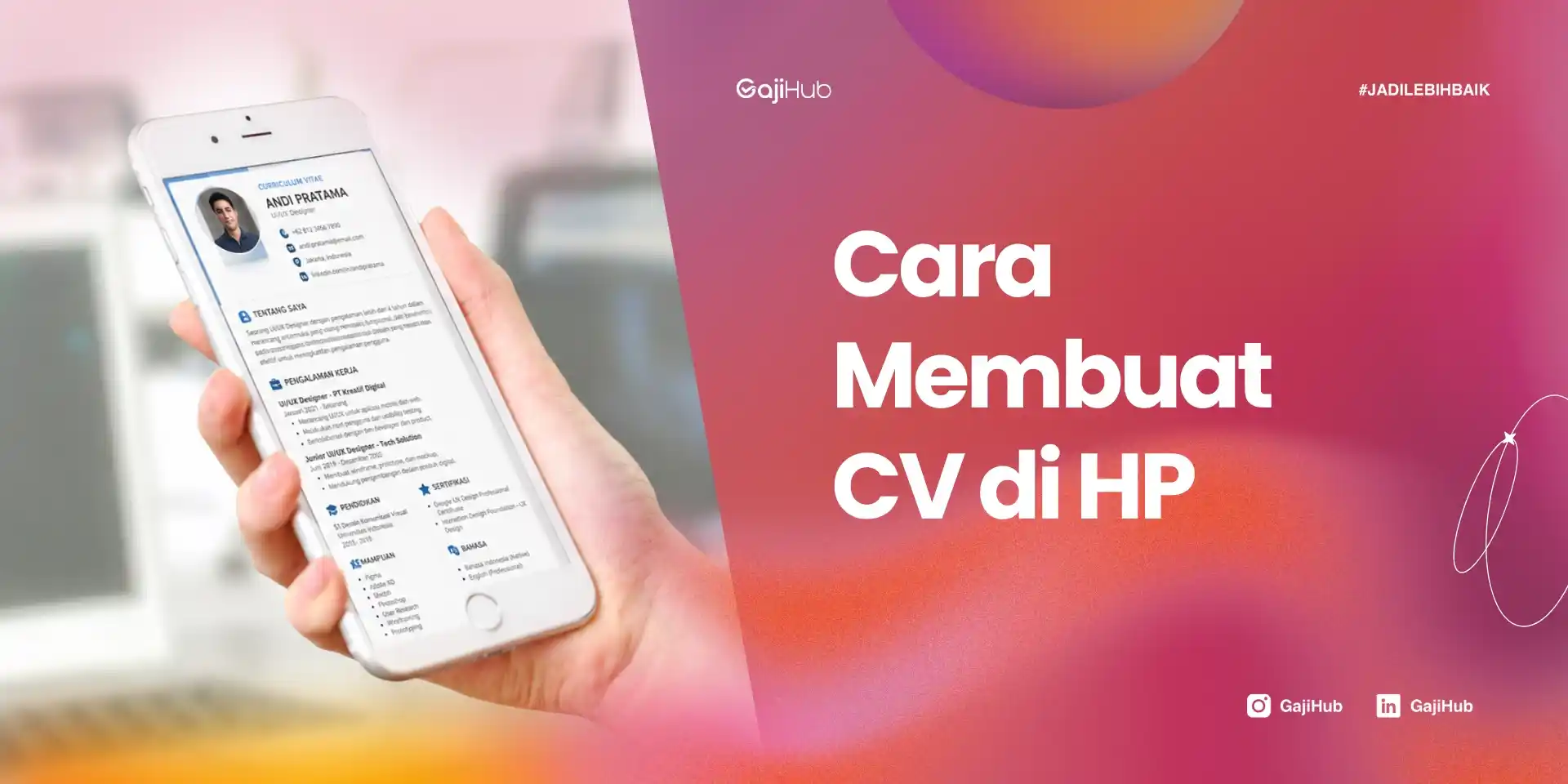 cara membuat cv di hp