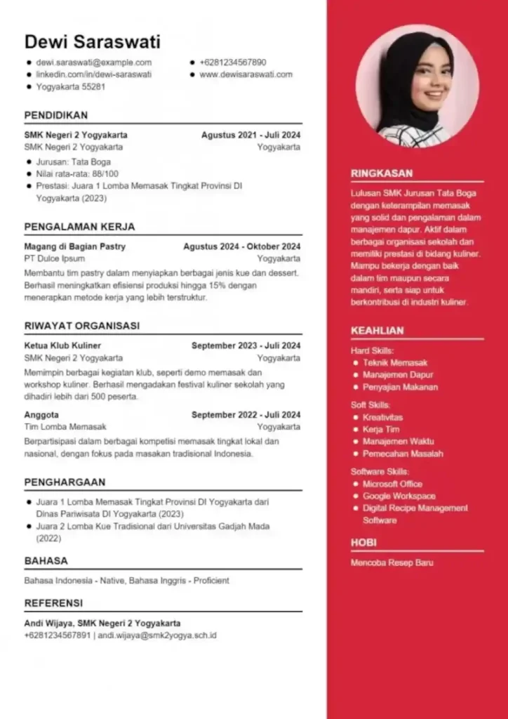 CV fresh graduate SMK