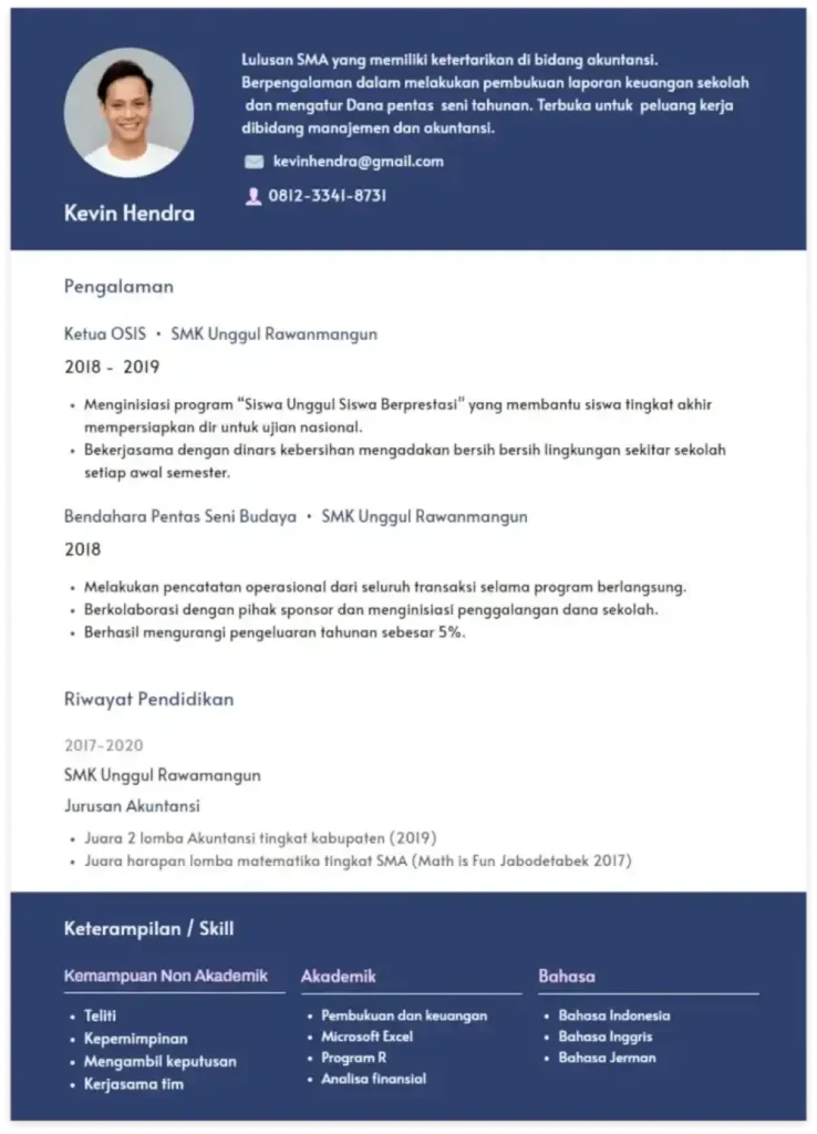 CV fresh graduate SMK