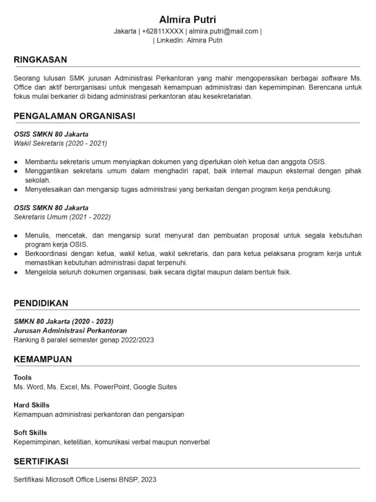 curriculum vitae