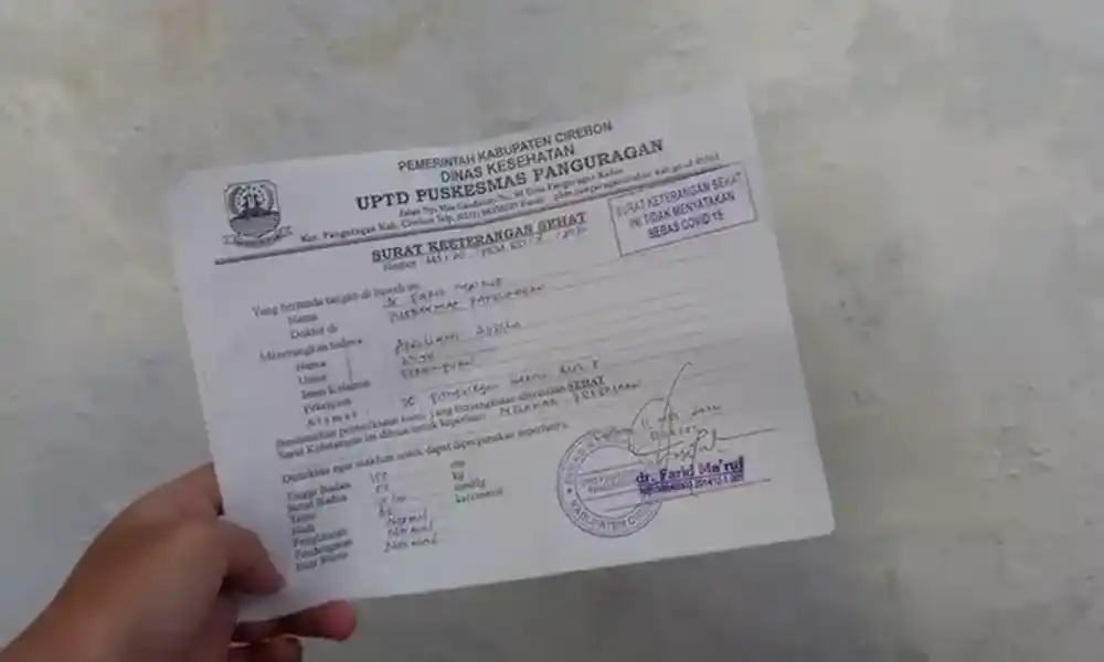 surat keterangan sehat